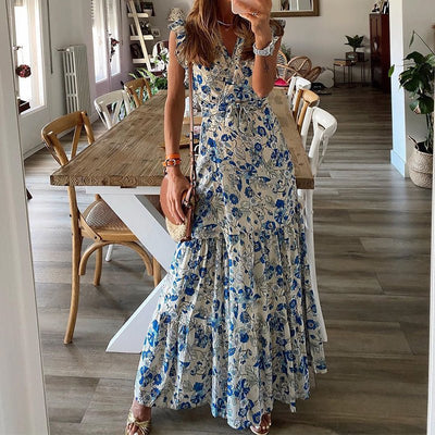 Dahlia™ - Floral Maxi Dress - JURKJESWINKELTJE