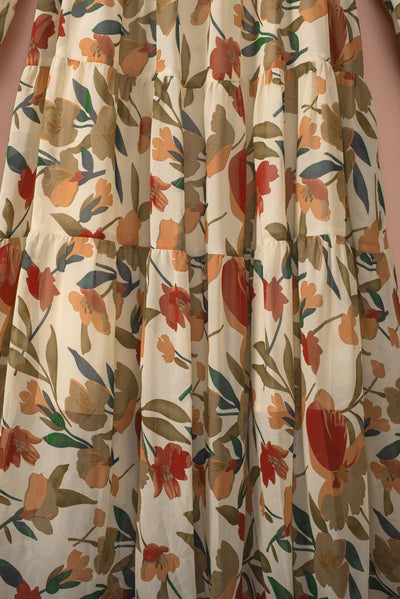 Elianne™ | Wild Lotus Gelaagde Maxi - Jurk - JURKJESWINKELTJE