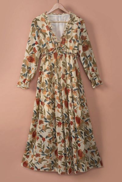 Elianne™ | Wild Lotus Gelaagde Maxi - Jurk - JURKJESWINKELTJE