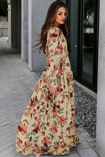 Elianne™ | Wild Lotus Gelaagde Maxi - Jurk - JURKJESWINKELTJE