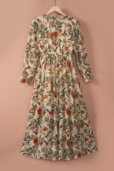 Elianne™ | Wild Lotus Gelaagde Maxi - Jurk - JURKJESWINKELTJE