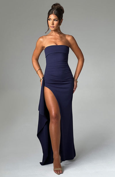Ella™ | Stijlvolle Off - Shoulder Maxi Jurk met Split - JURKJESWINKELTJE