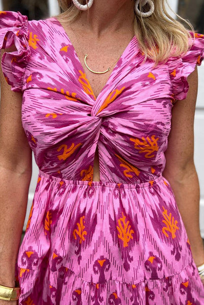 Elviera™ | Retro Maxi Jurk met Ruches - JURKJESWINKELTJE