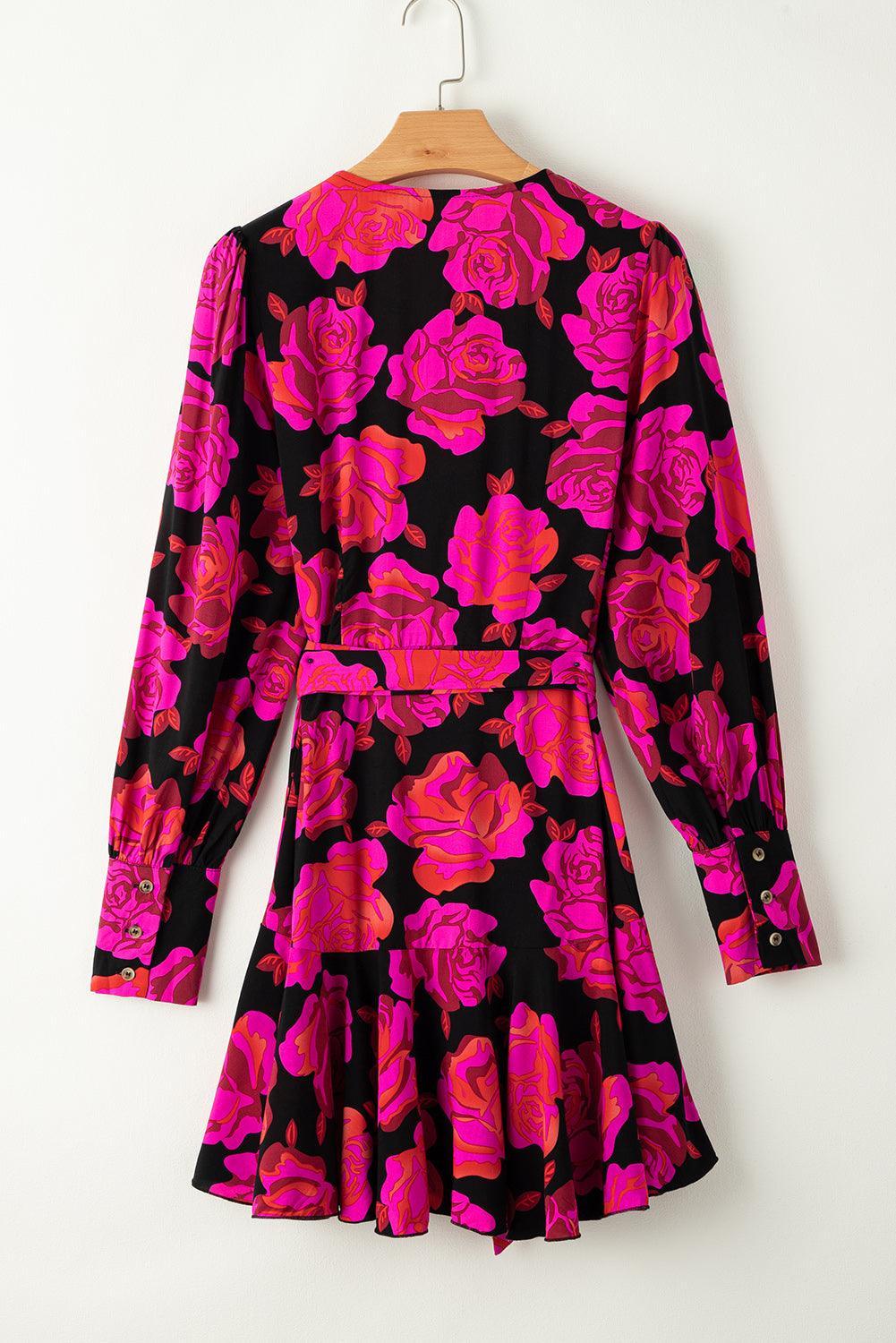 Fleur™ | Wikkel Mini - jurk met Ruches - JURKJESWINKELTJE