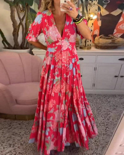 Floriana™ - Vibrant Floral Dress - JURKJESWINKELTJE