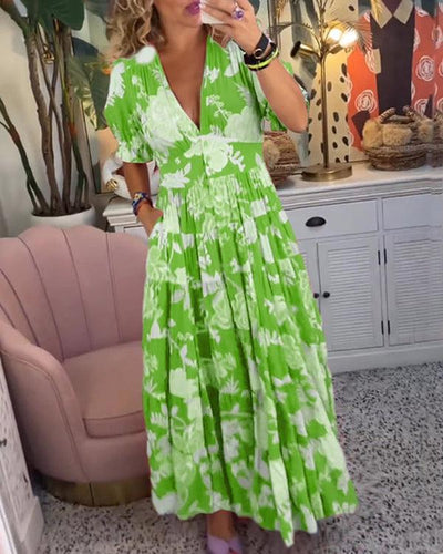 Floriana™ - Vibrant Floral Dress - JURKJESWINKELTJE