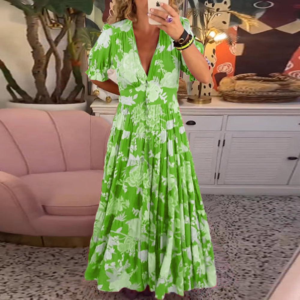 Floriana™ - Vibrant Floral Dress - JURKJESWINKELTJE