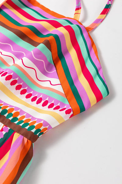 Janou™ | Boho Maxi Jurk met Dunne Bandjes en Smocked Rug - JURKJESWINKELTJE