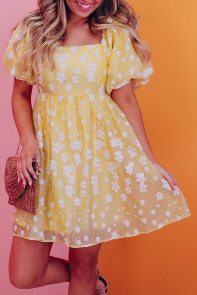 Lotte™ | Boho Mini - jurk met Pofmouwen - JURKJESWINKELTJE