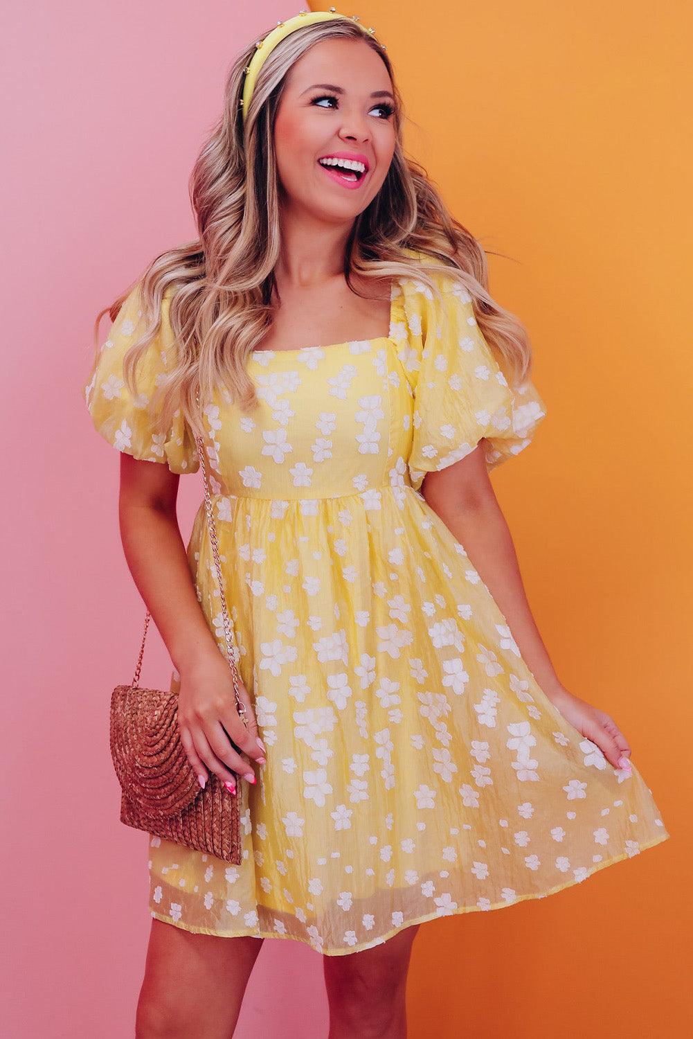 Lotte™ | Boho Mini - jurk met Pofmouwen - JURKJESWINKELTJE