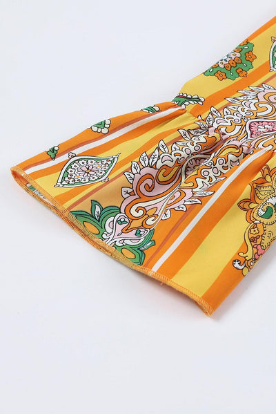 Malin™ | Boho Geometrische Print Jurk met V - Hals - JURKJESWINKELTJE