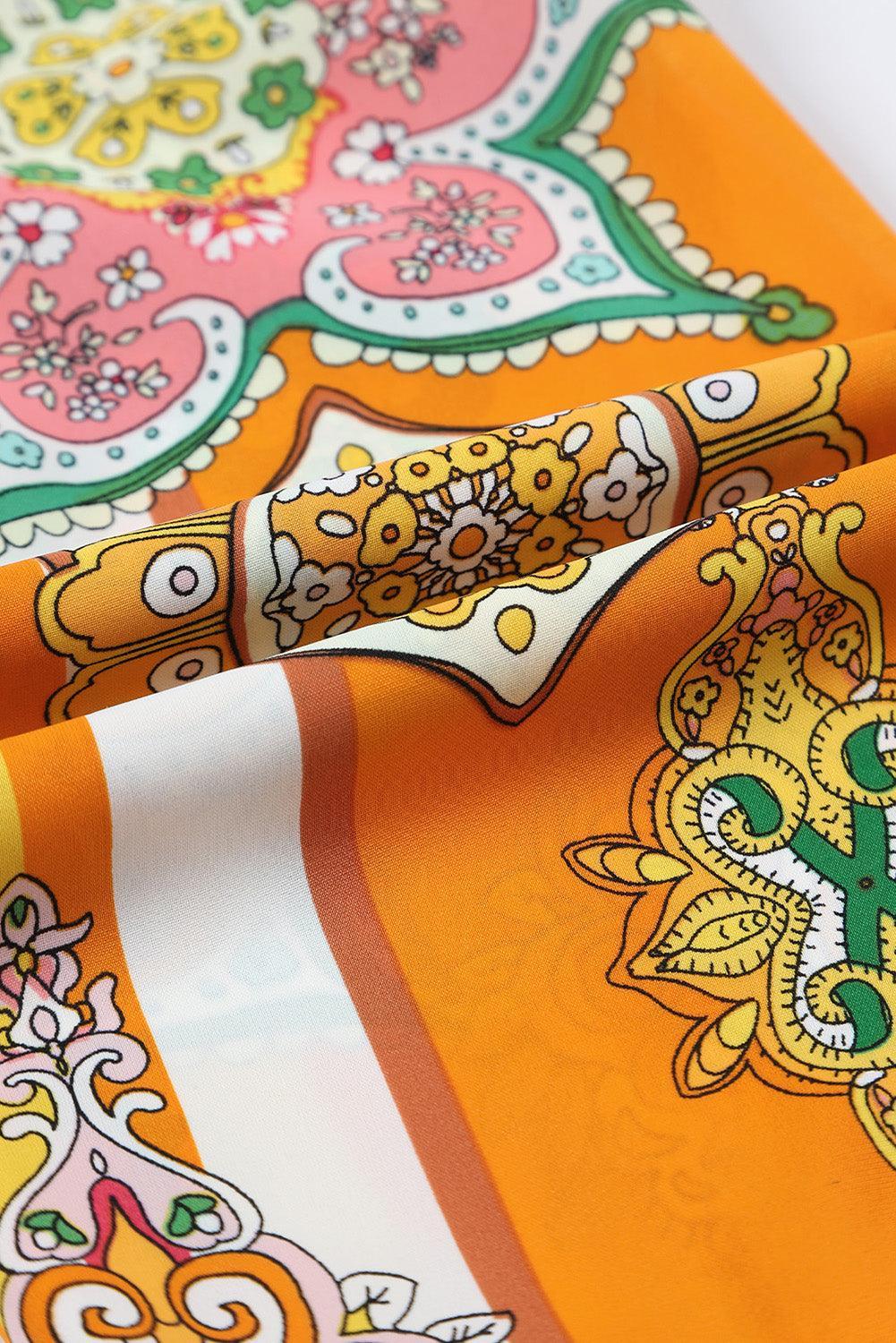 Malin™ | Boho Geometrische Print Jurk met V - Hals - JURKJESWINKELTJE