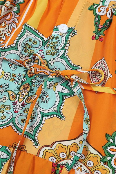 Malin™ | Boho Geometrische Print Jurk met V - Hals - JURKJESWINKELTJE