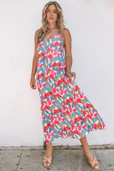 Mares™ | Unieke Maxi - Jurk met Spaghettibandjes - JURKJESWINKELTJE