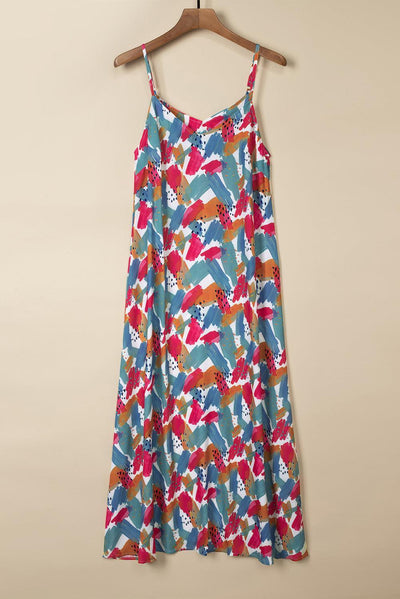 Mares™ | Unieke Maxi - Jurk met Spaghettibandjes - JURKJESWINKELTJE