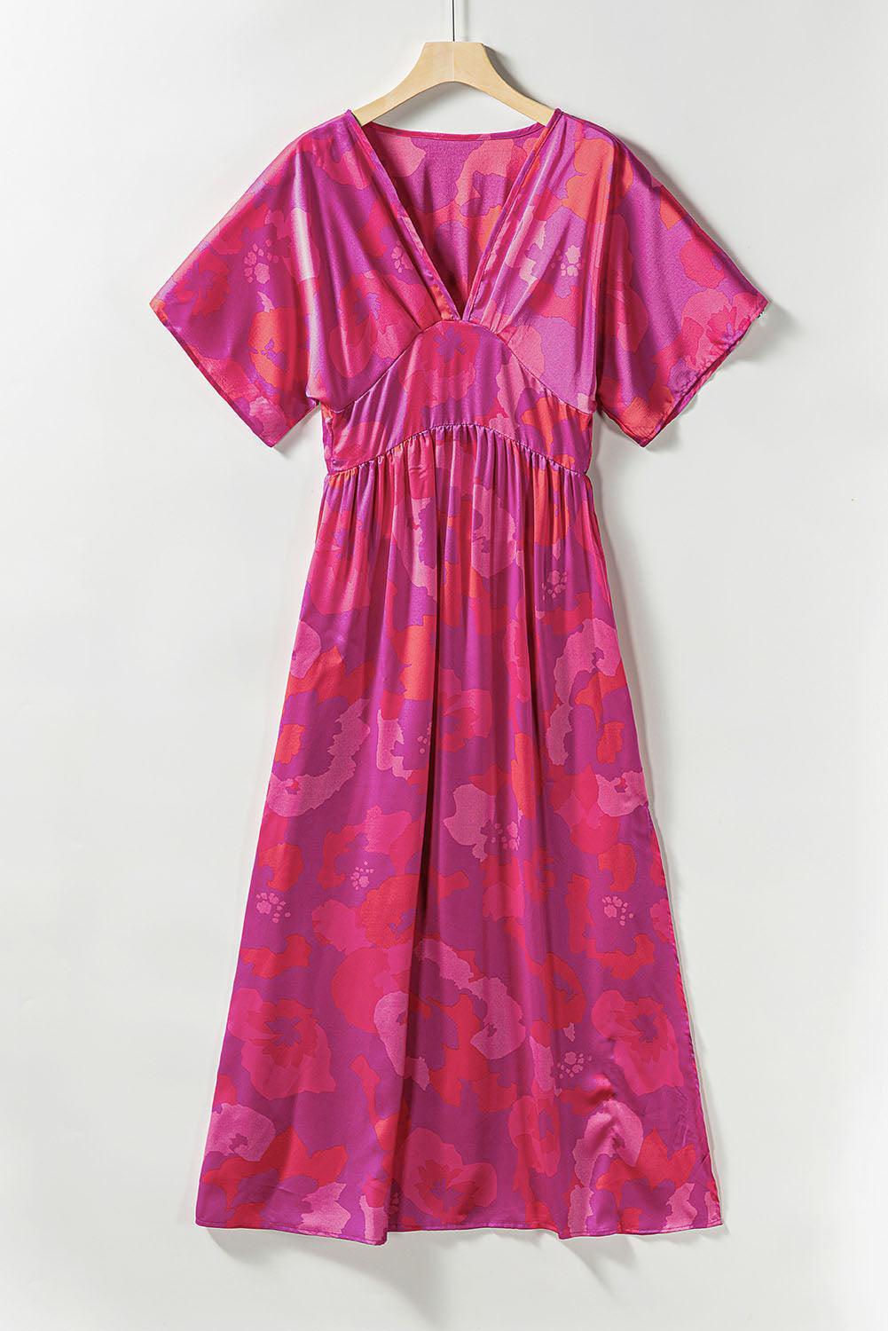 Marise™ | Bloemenprint Maxi Jurk met V - Hals - JURKJESWINKELTJE