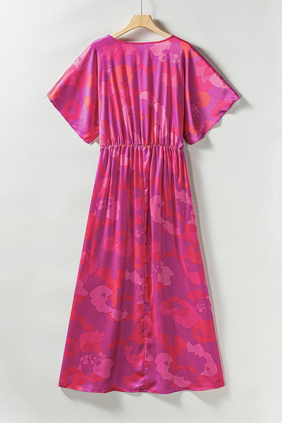 Marise™ | Bloemenprint Maxi Jurk met V - Hals - JURKJESWINKELTJE