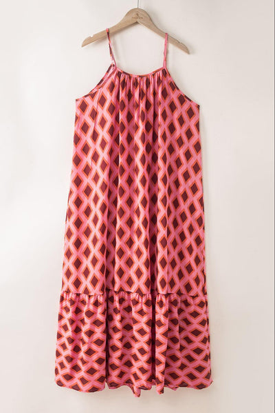 Meike™ | Geometrische Print Maxi - Jurk Zonder Mouwen - JURKJESWINKELTJE