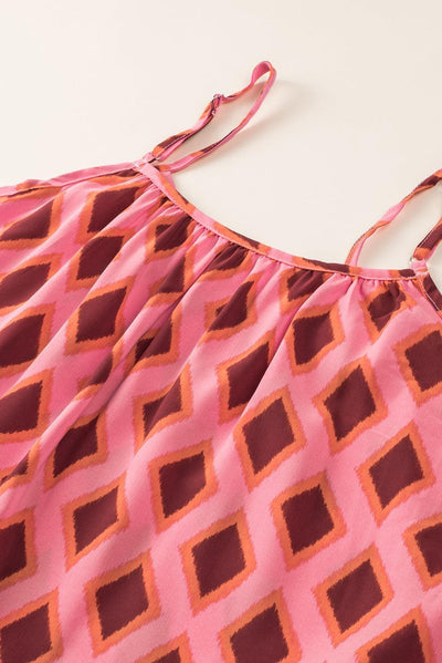 Meike™ | Geometrische Print Maxi - Jurk Zonder Mouwen - JURKJESWINKELTJE