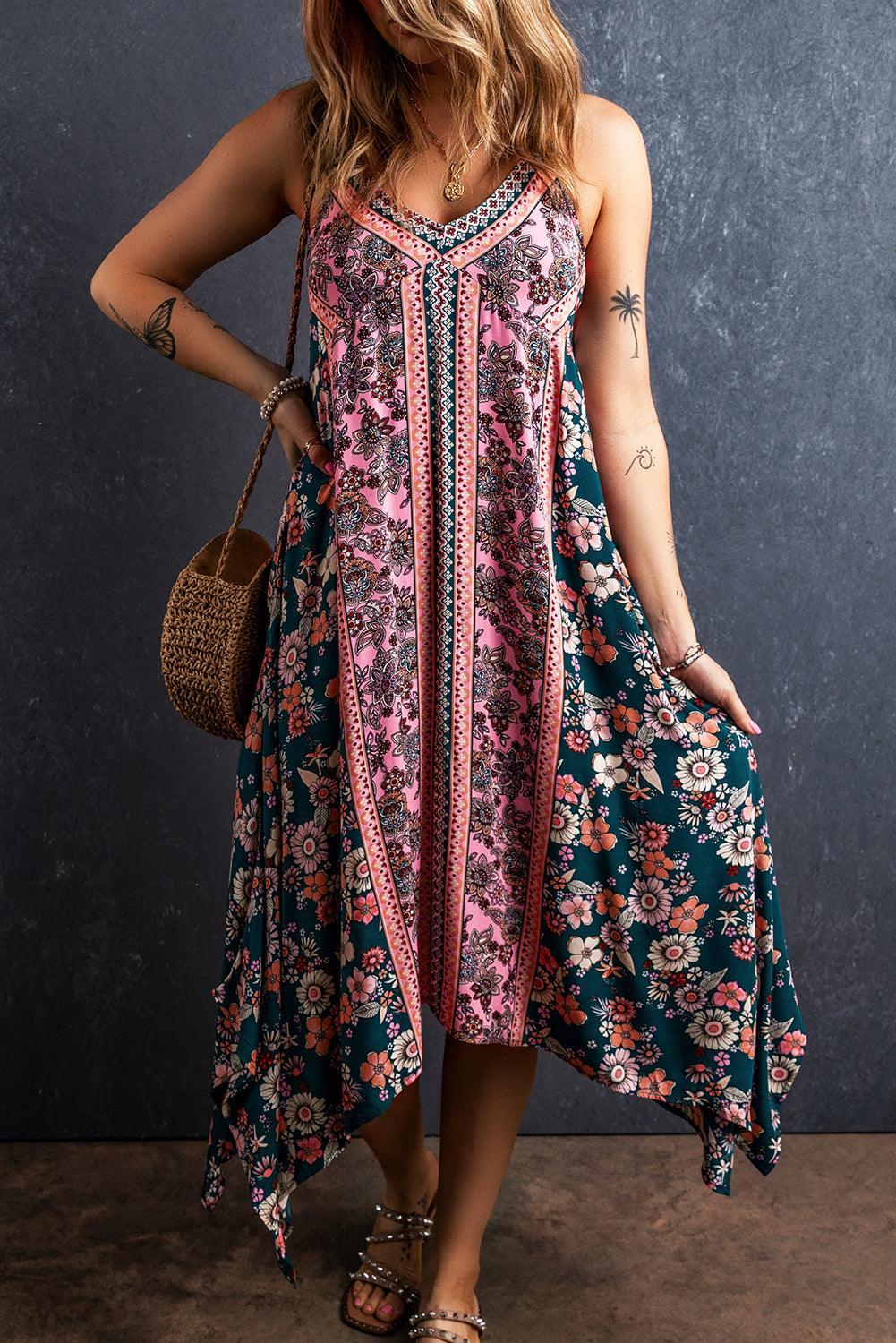 Mila™ | Boheemse Jurk met Patchworkprint - JURKJESWINKELTJE