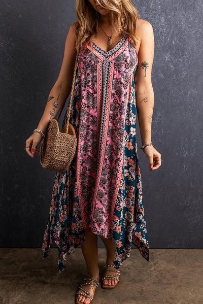 Mila™ | Boheemse Jurk met Patchworkprint - JURKJESWINKELTJE