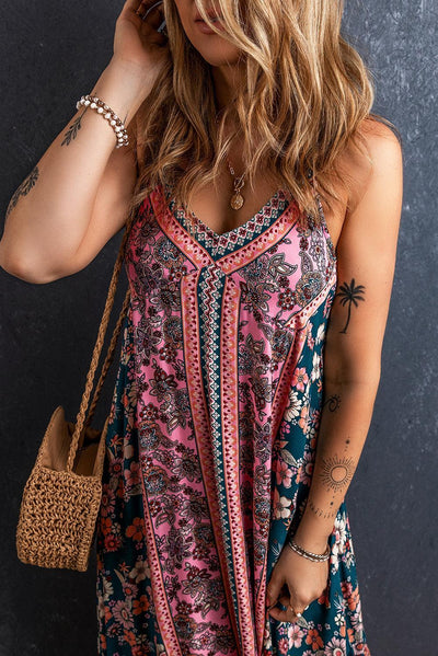 Mila™ | Boheemse Jurk met Patchworkprint - JURKJESWINKELTJE