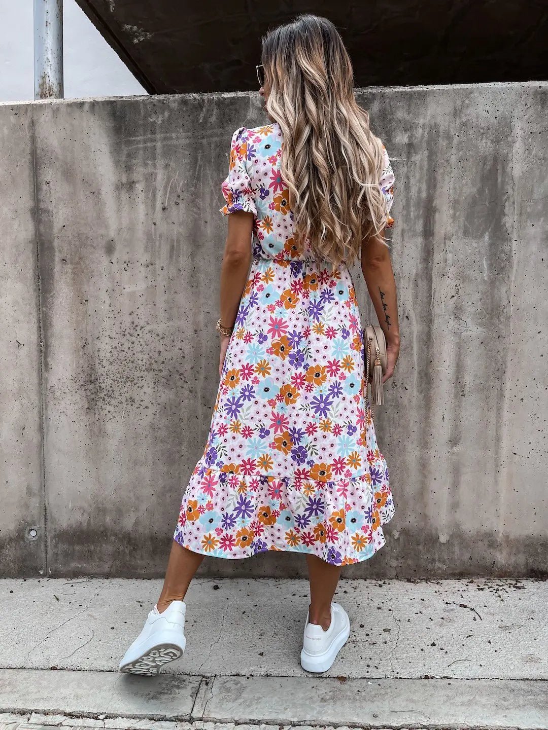 Naila™ - Elegant Floral Dress - JURKJESWINKELTJE
