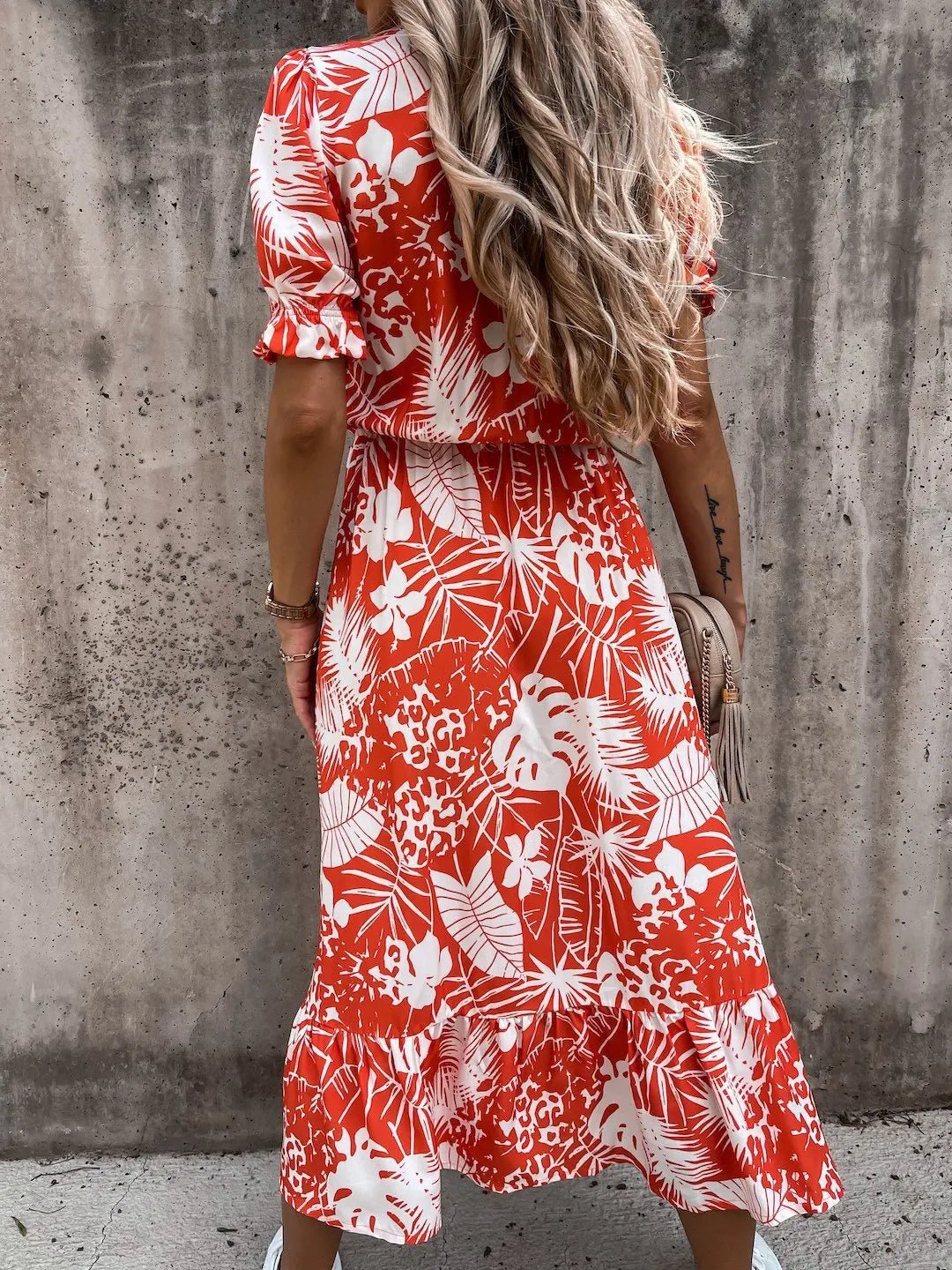 Naila™ - Elegant Floral Dress - JURKJESWINKELTJE