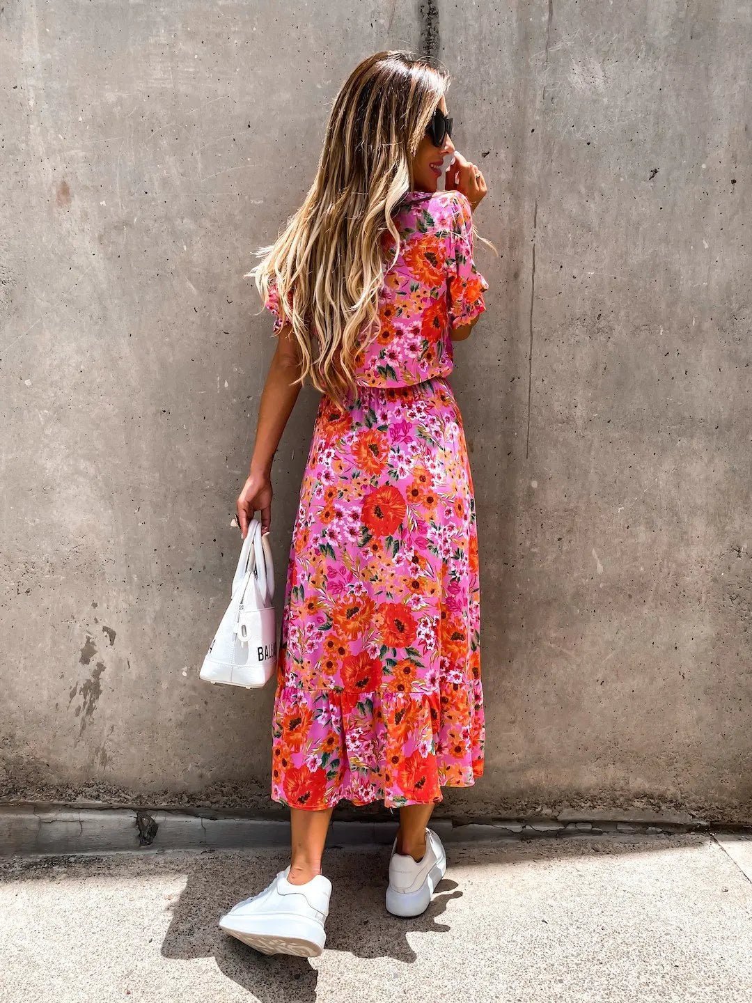 Naila™ - Elegant Floral Dress - JURKJESWINKELTJE