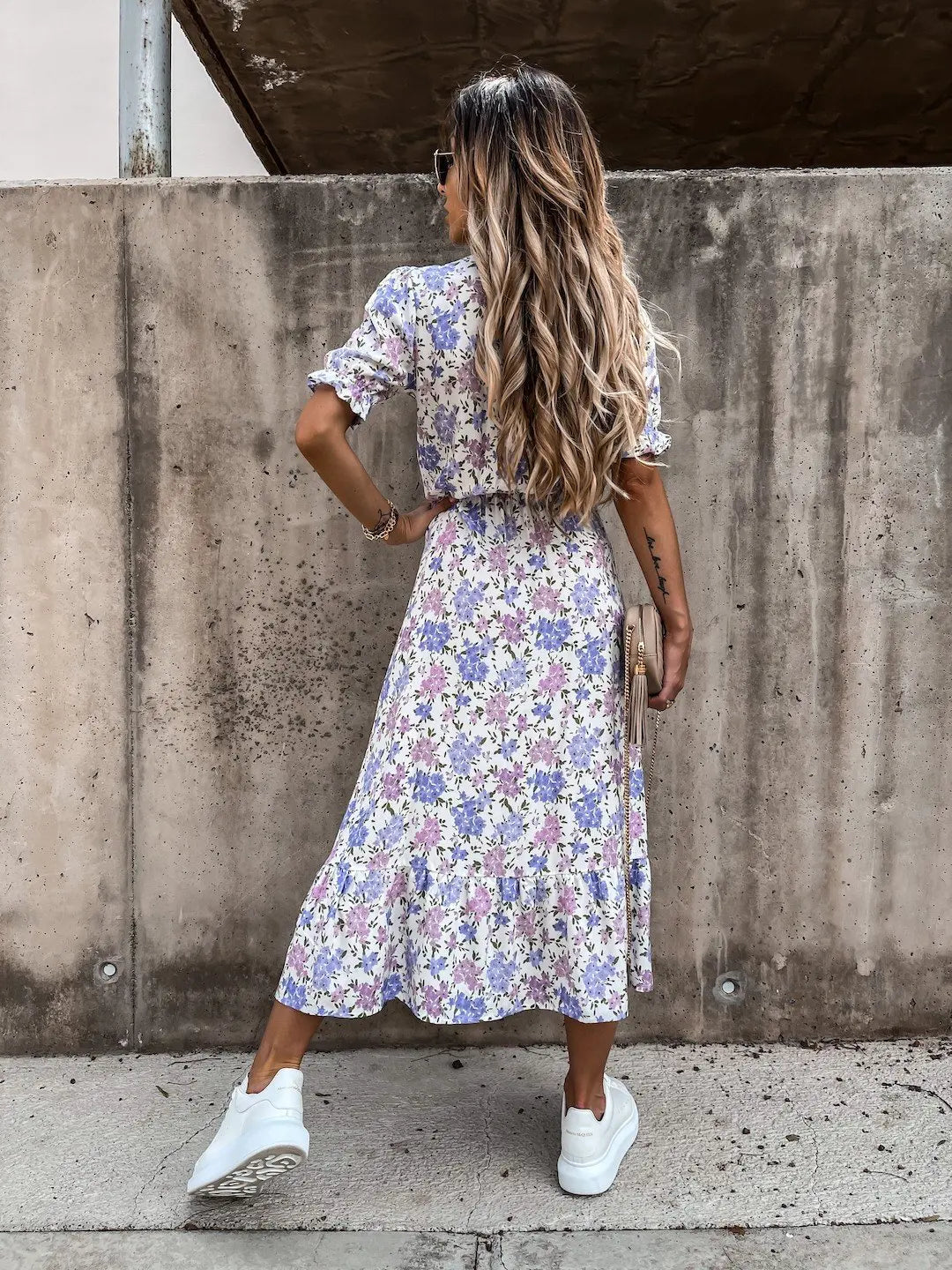 Naila™ - Elegant Floral Dress - JURKJESWINKELTJE