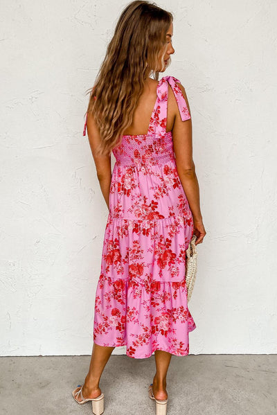 Elise™ | Rozen Jurk met Schouderbandjes