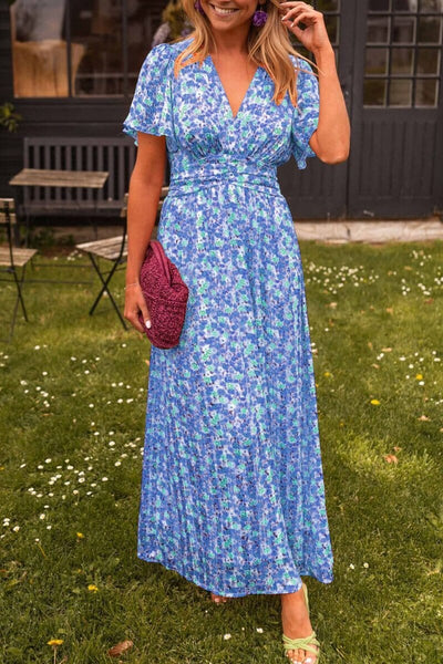 Sandra™ | Elegante Maxi - jurk met V - hals - JURKJESWINKELTJE